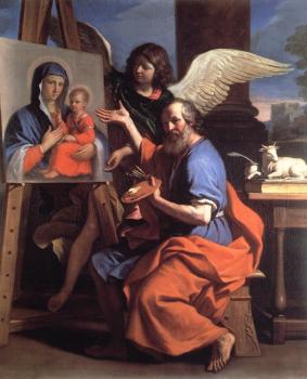 Guercino : St Luke Displaying a Painting of the Virgin